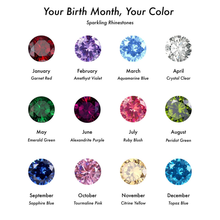 Beaded Chain Birthstone Pendant