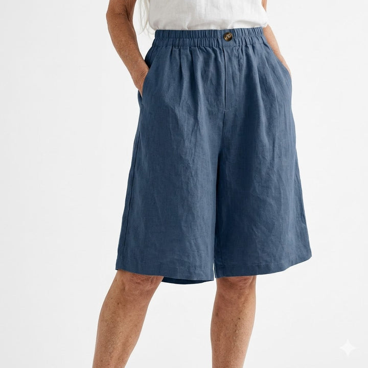 Wandeline | Natural Elastic Waist Loose Shorts