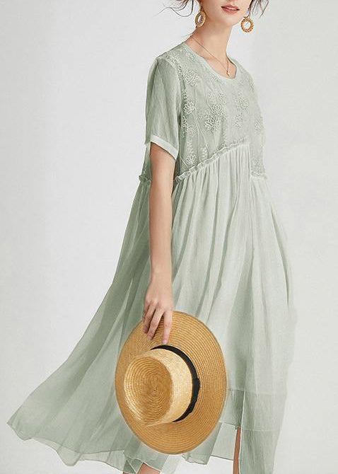 Boho Beige Print Chiffon Asymmetrical Design Summer Maxi Dresses