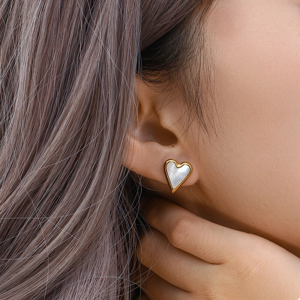 Winter | Heart Charm Earrings