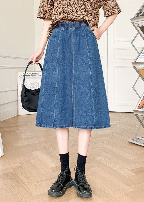 Denim Blue A-Line Summer Skirt