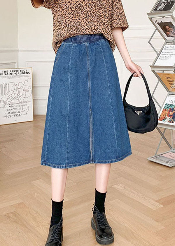 Denim Blue A-Line Summer Skirt