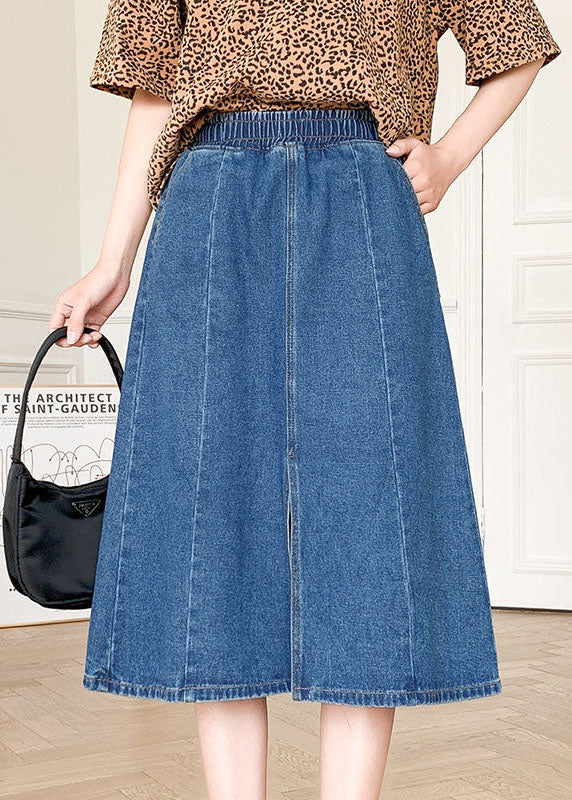 Denim Blue A-Line Summer Skirt