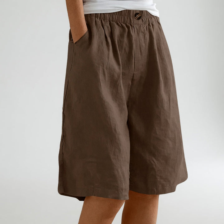 Wandeline | Natural Elastic Waist Loose Shorts