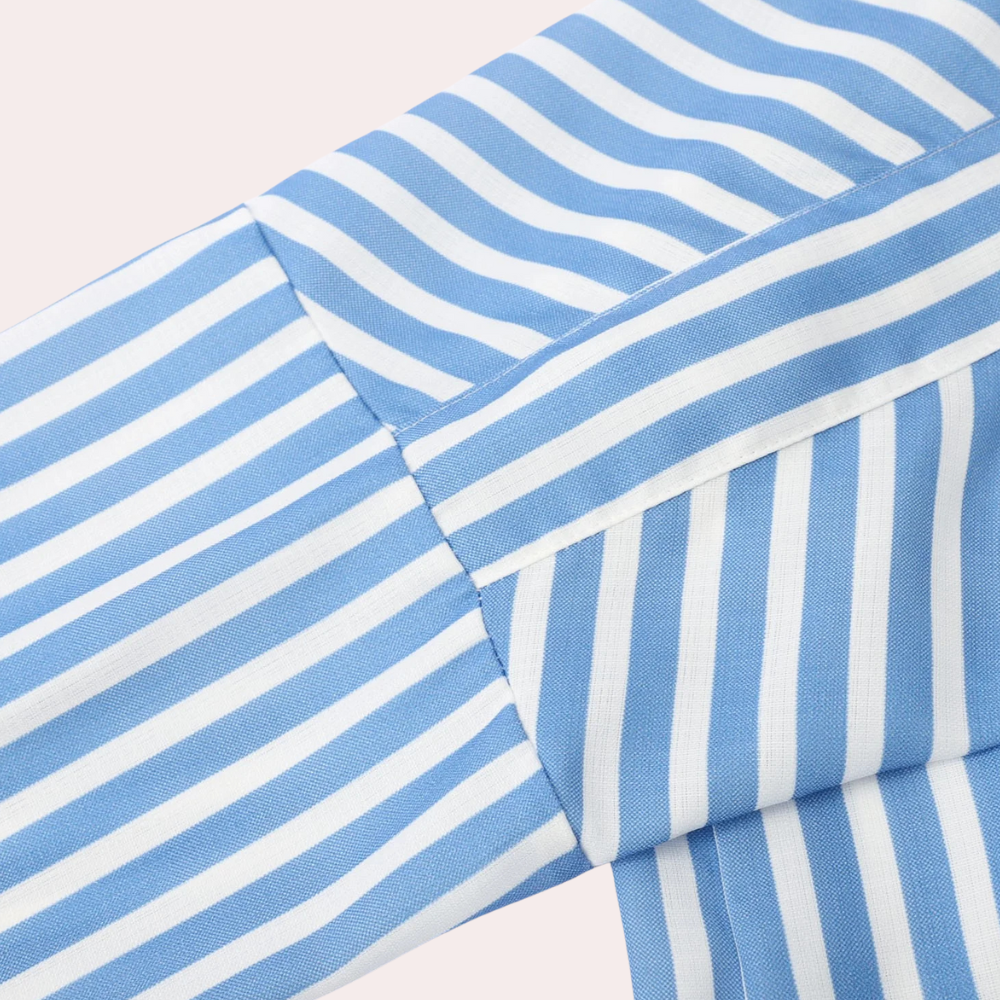 Noa Striped Midi Shirt Dress