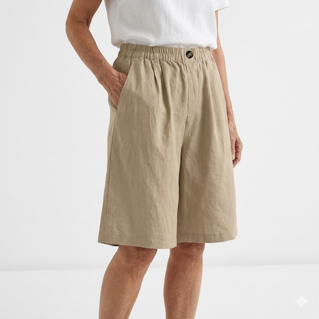 Wandeline | Natural Elastic Waist Loose Shorts