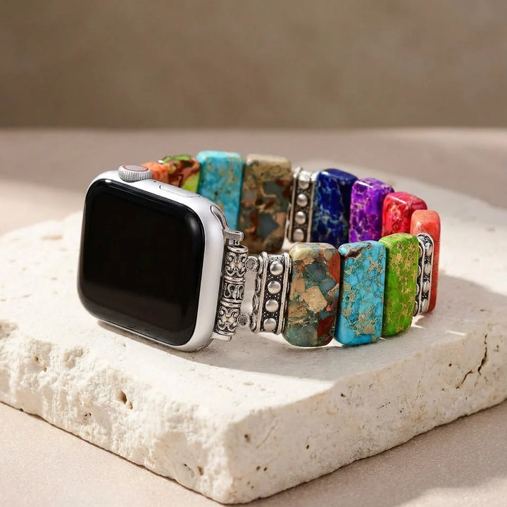Thea | Imperial Chakra Apple Watch Band (Silver)