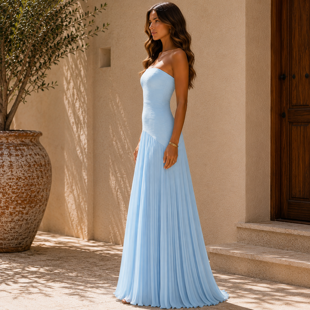 Almudena Elegant Floral Maxi Dress