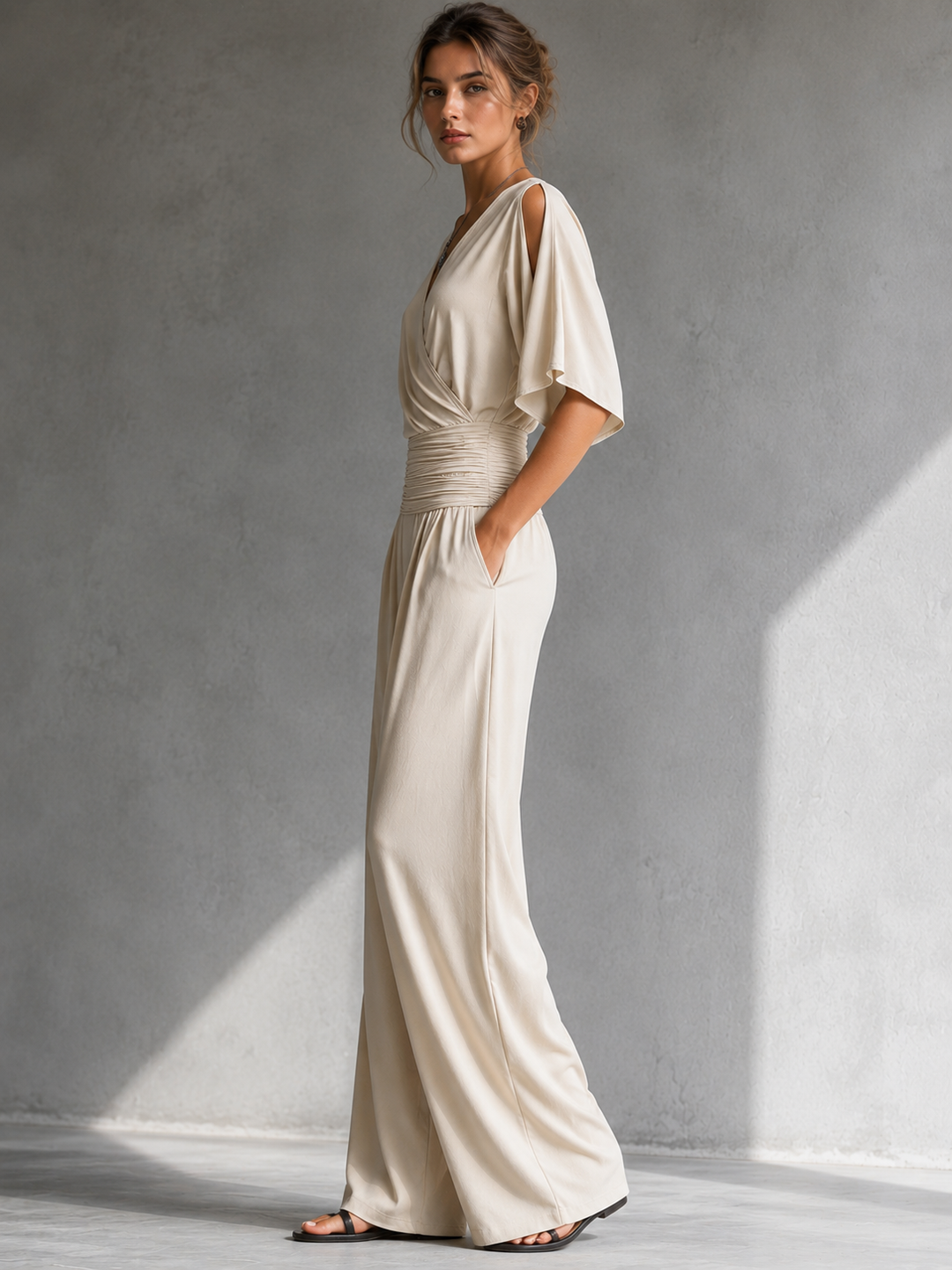 Alia | Elegant Combination with Wrap Top and Wide Leg