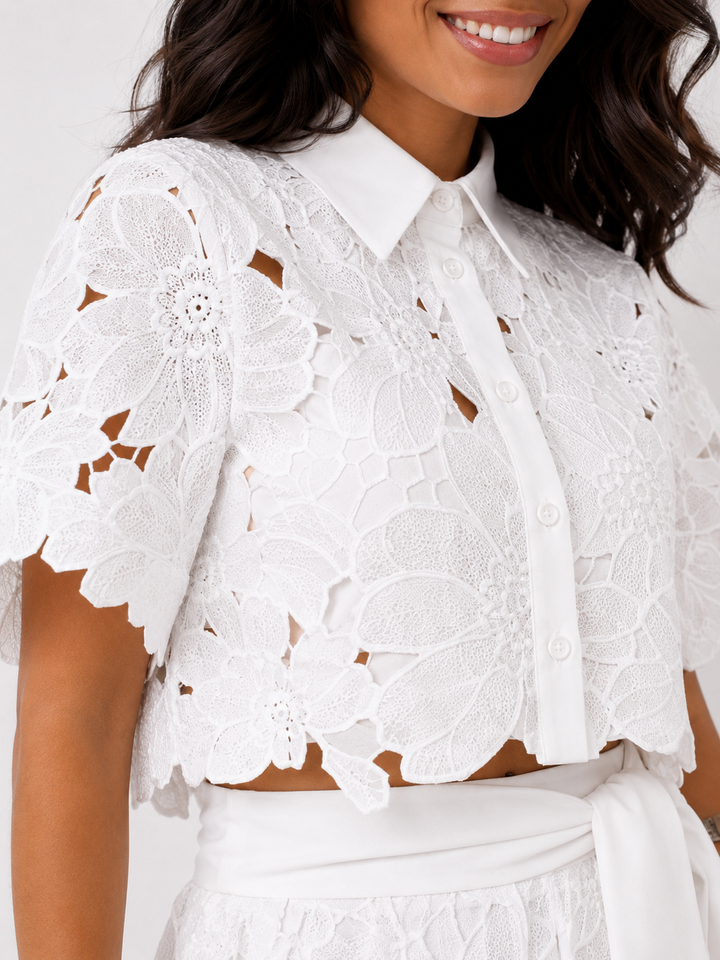 Isabela | Floral Lace Two-Piece Set