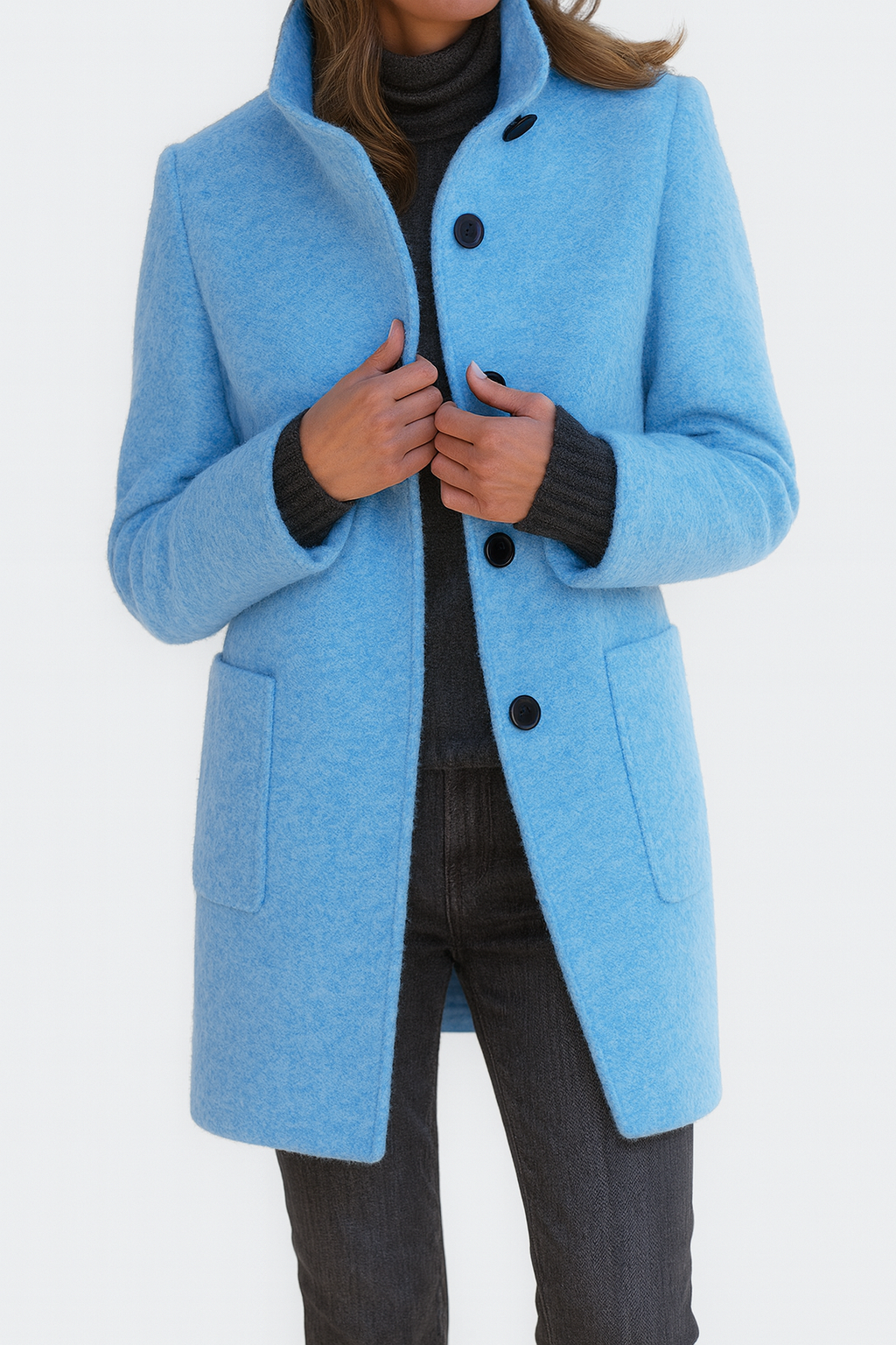 Odette | Womens Coat With High Collar