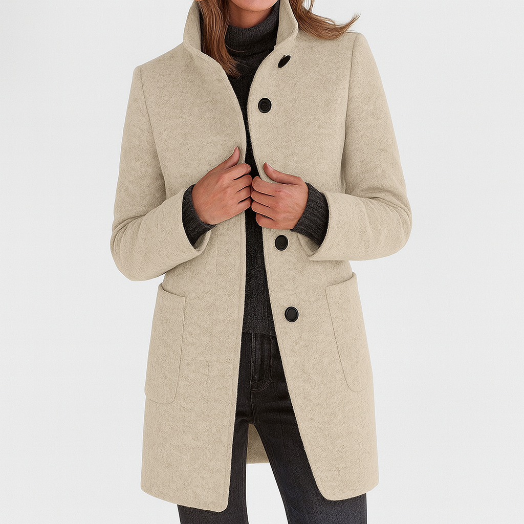 Odette | Womens Coat With High Collar