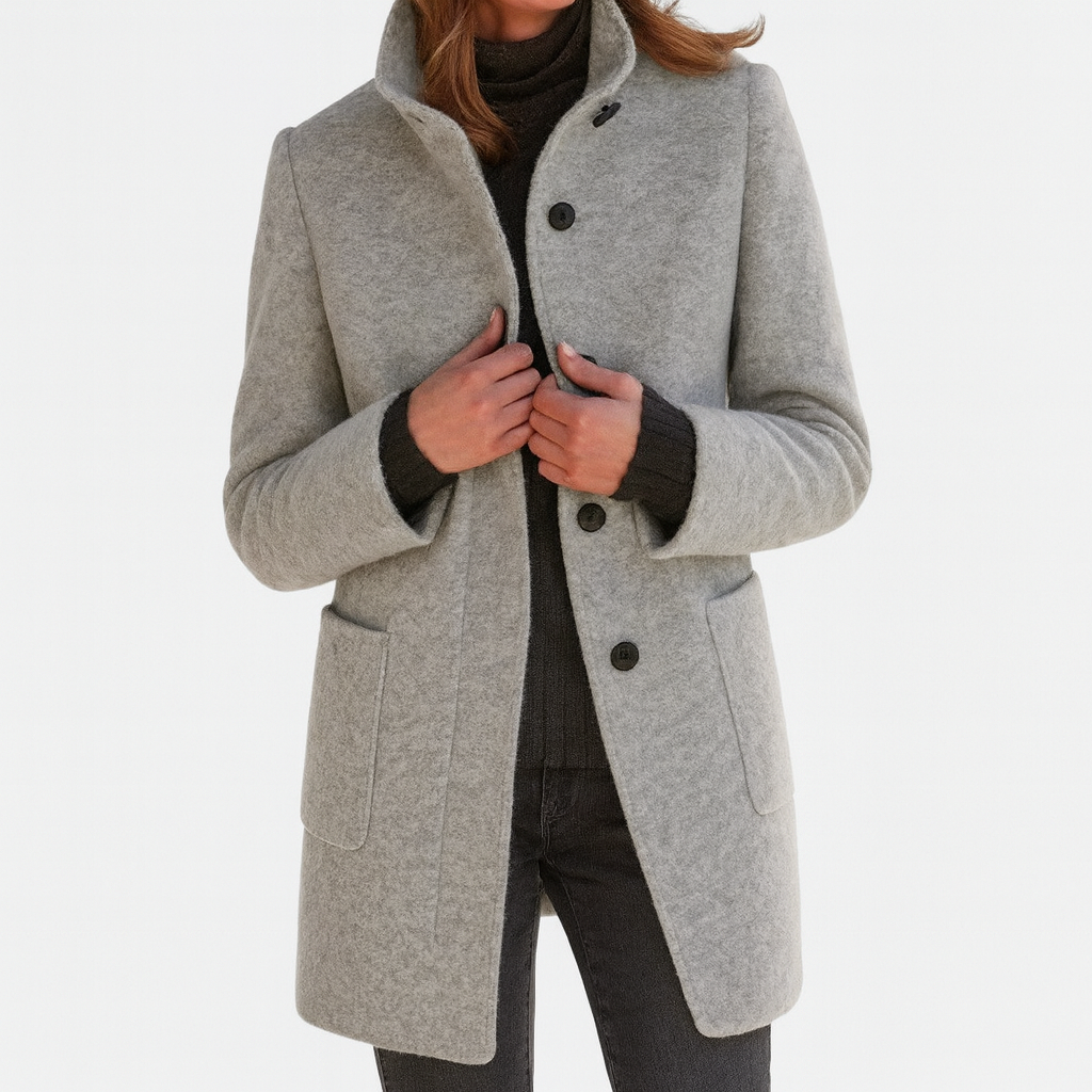 Odette | Womens Coat With High Collar