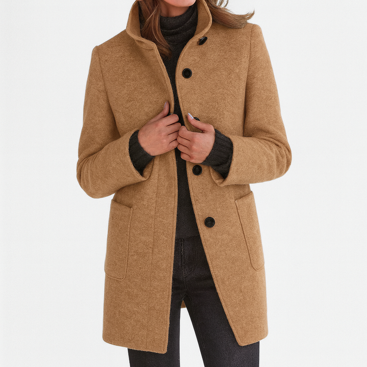 Odette | Womens Coat With High Collar