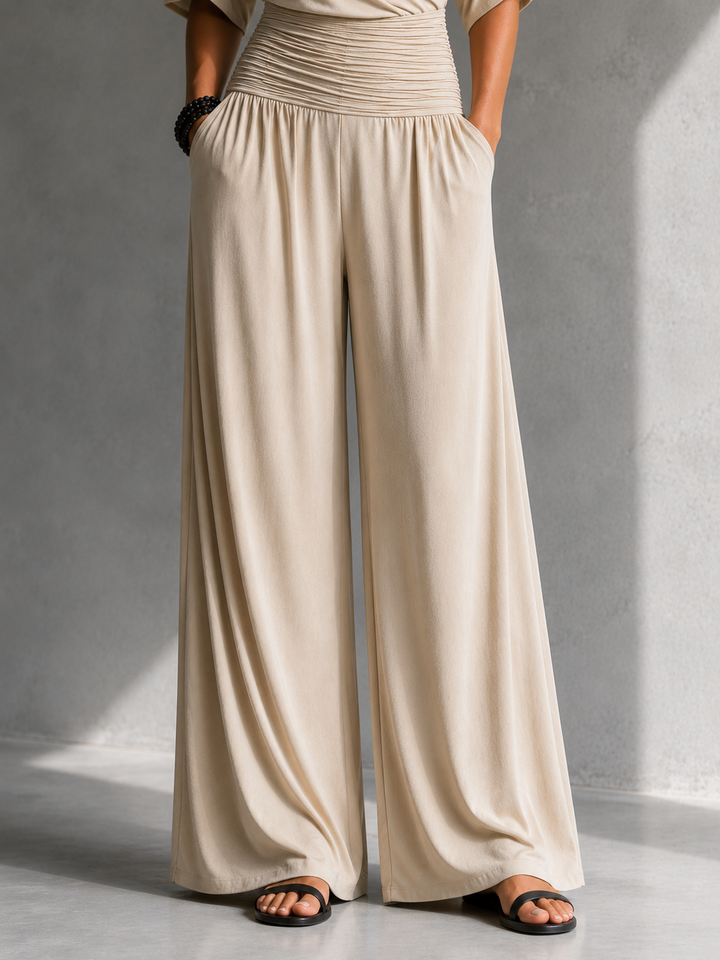 Alia | Elegant Jumpsuit with Wrap Look and Wide Leg
