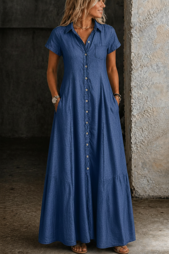 Mandy | Relaxed Long Denim Dress