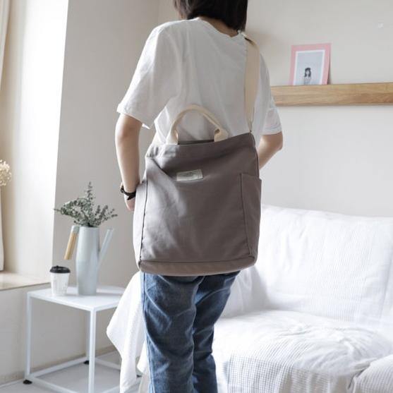 Bequeme Damen-beiläufige graue Patchwork-große Segeltuch-Umhängetasche