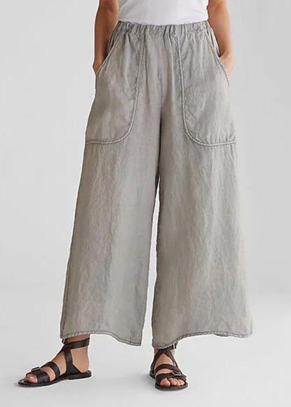 Casual Cotton Linen Wide-Leg Pants