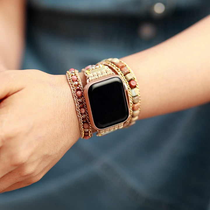 Hazel | Healing Rhodochrosite Apple Watch Straps