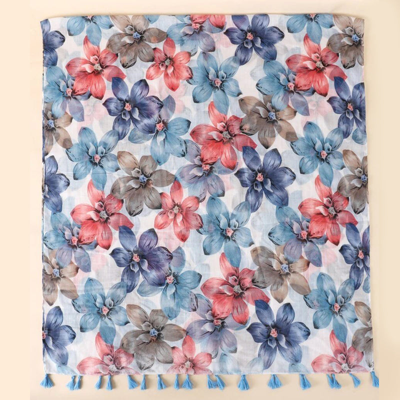 Rosalie | Casual Floral Print Scarf