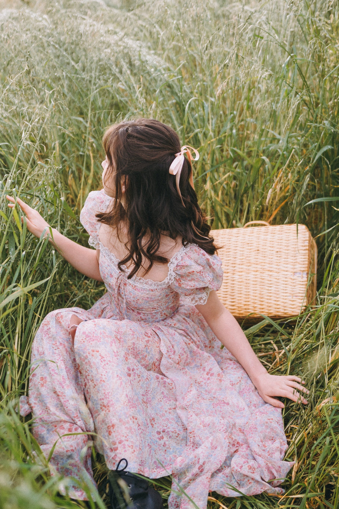 Monet Haze 26 | Fairy layered Linen Dress with pintucks