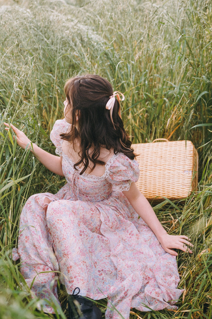 Monet Haze 26 | Fairy layered Linen Dress with pintucks