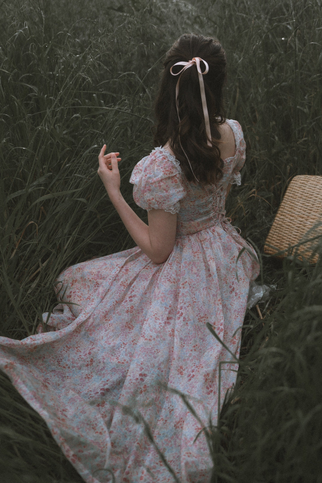 Monet Haze 26 | Fairy layered Linen Dress with pintucks