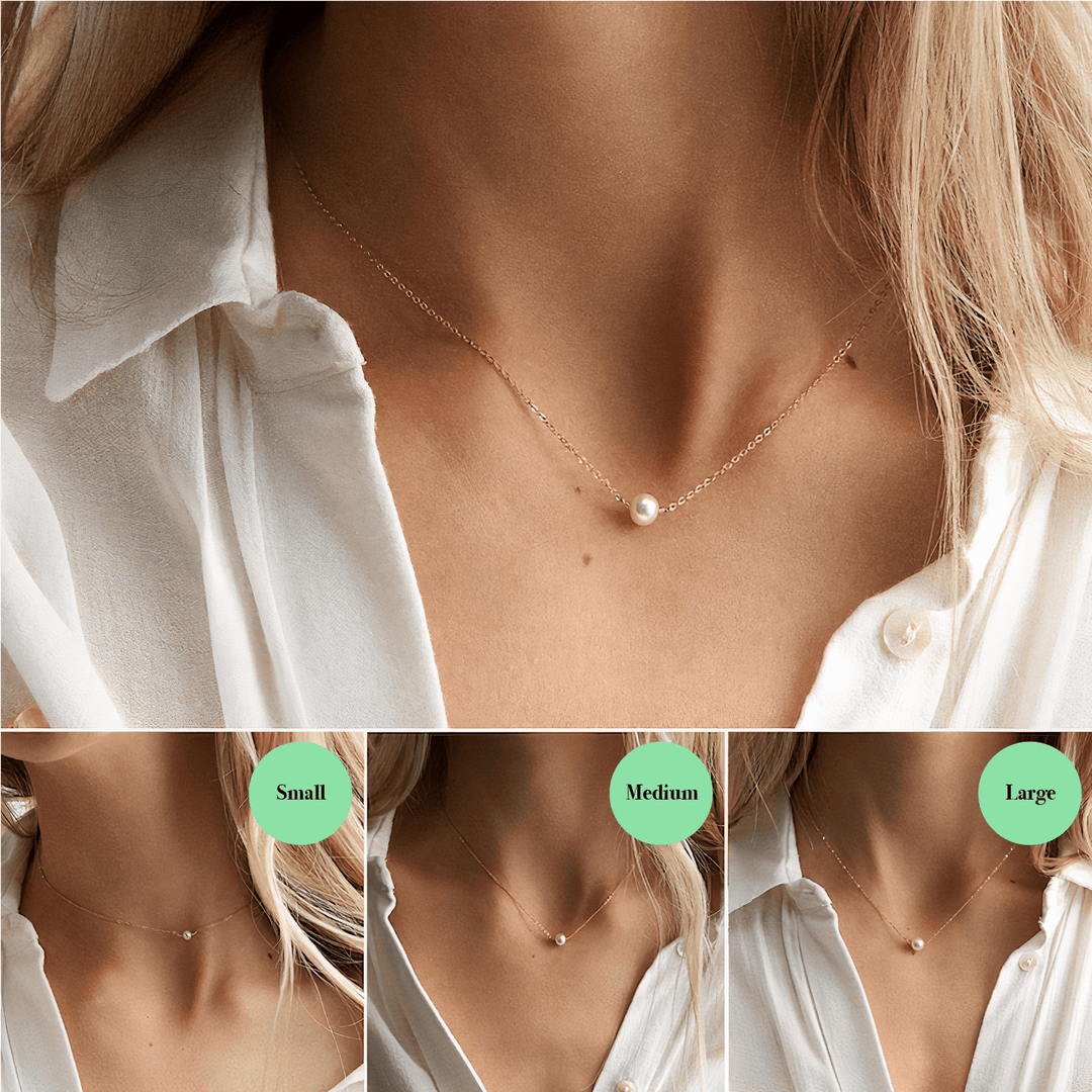 Dainty Single Pearl Necklace