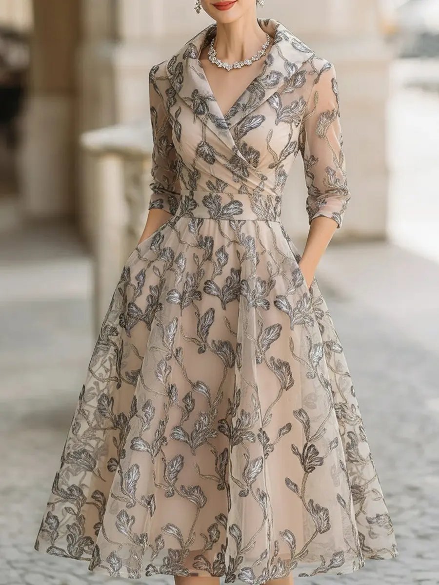 Marceline Classic Floral Midi Dress