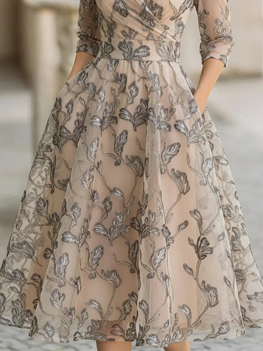 Marceline Classic Floral Midi Dress