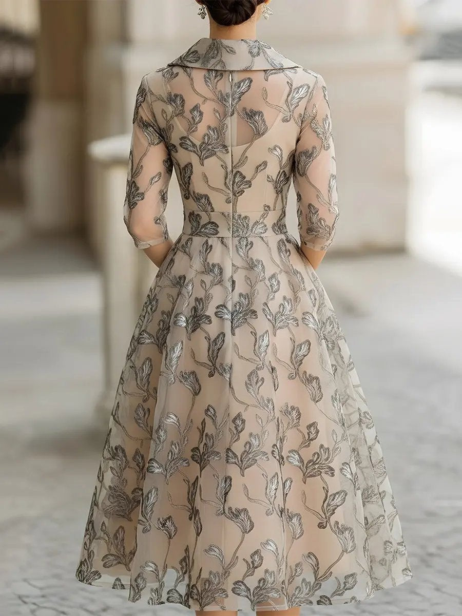 Marceline Classic Floral Midi Dress