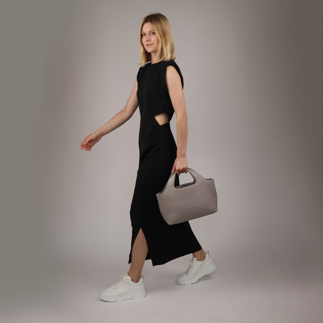 FEYNSINN Handbag Leather 5 Piece NEA Nappa Leather BERLIN Add On Black Grey Brown