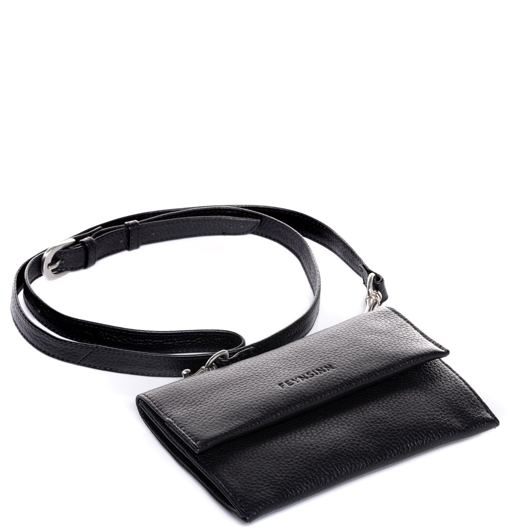 FEYNSINN Handbag Leather 5 Piece NEA Nappa Leather BERLIN Add On Black Grey Brown