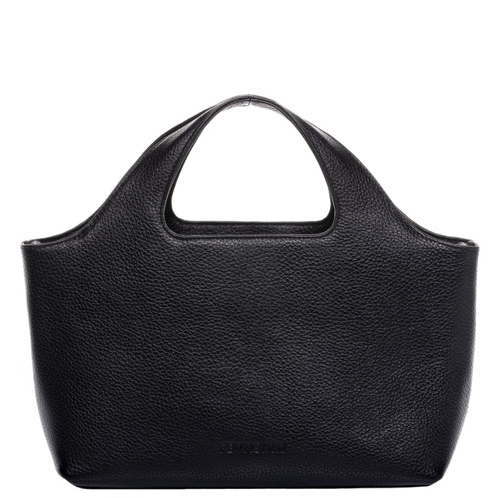 FEYNSINN Handbag Leather 5 Piece NEA Nappa Leather BERLIN Add On Black Grey Brown