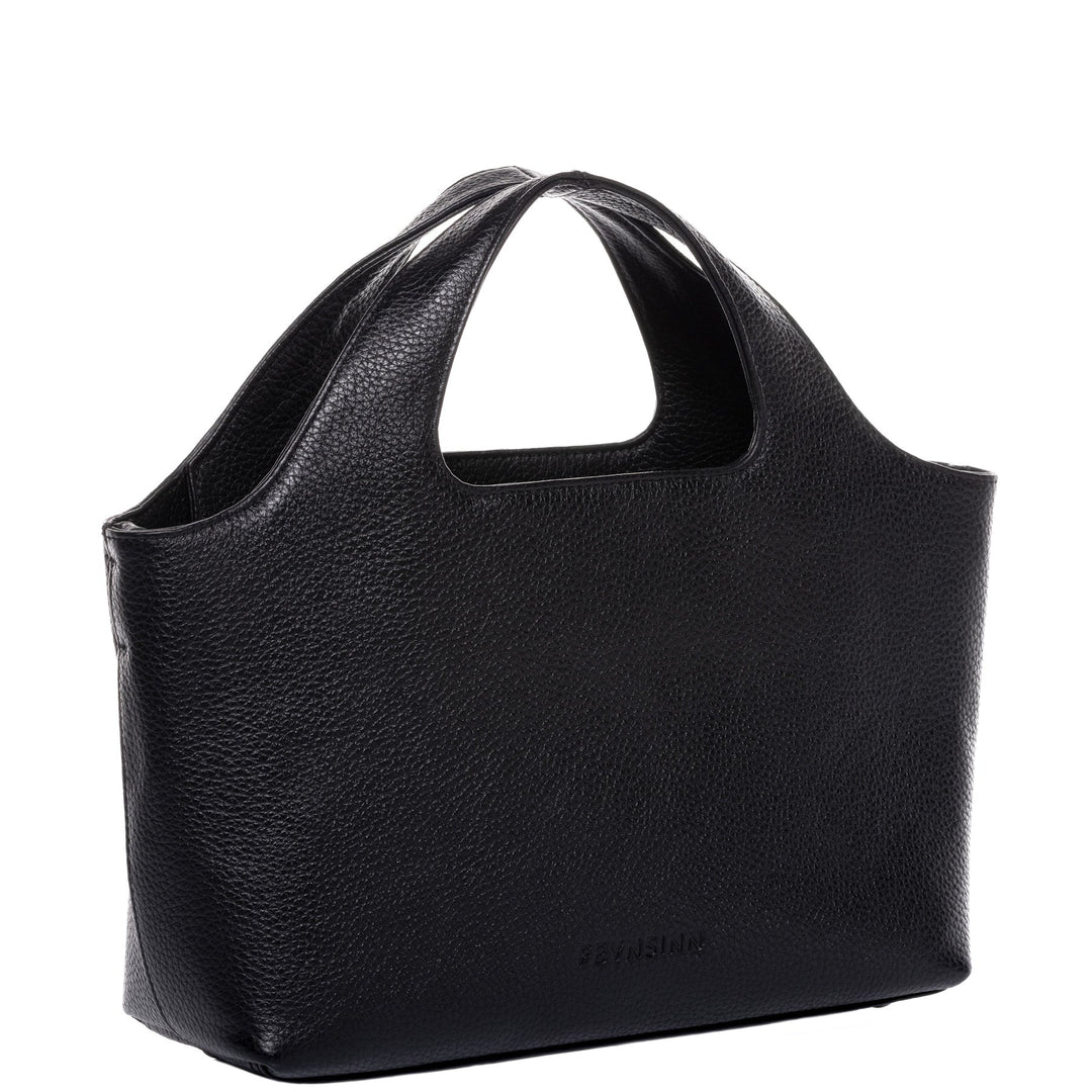 FEYNSINN Handbag Leather 5 Piece NEA Nappa Leather BERLIN Add On Black Grey Brown