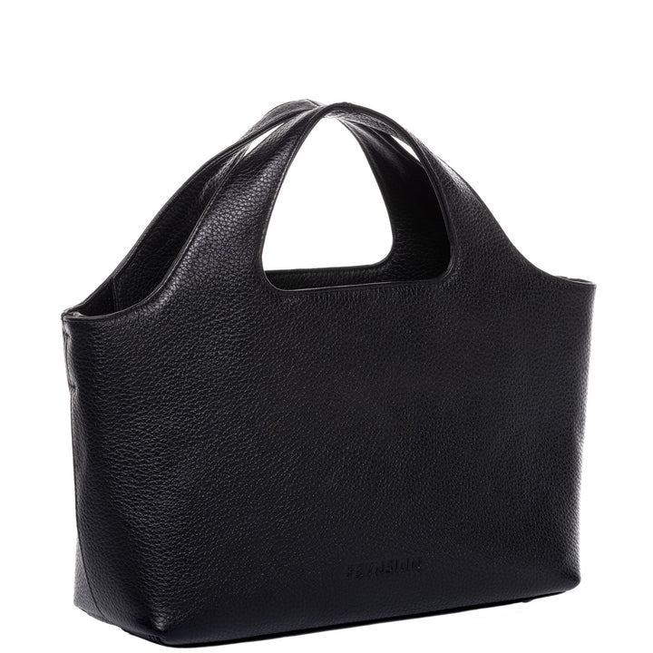 FEYNSINN Handbag Leather 5 Piece NEA Nappa Leather BERLIN Add On Black Grey Brown