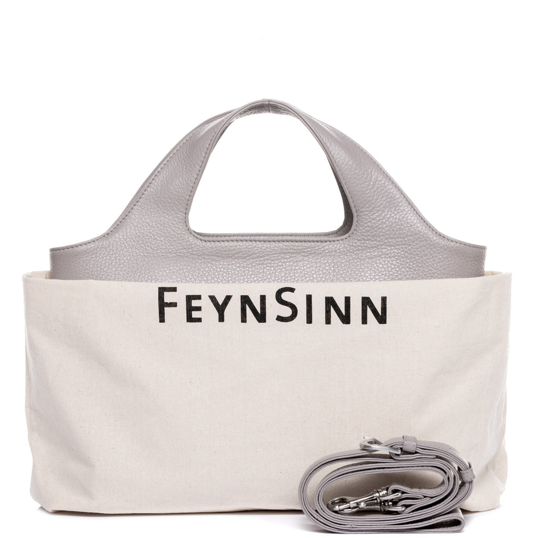 FEYNSINN Handbag Leather 5 Piece NEA Nappa Leather BERLIN Add On Black Grey Brown