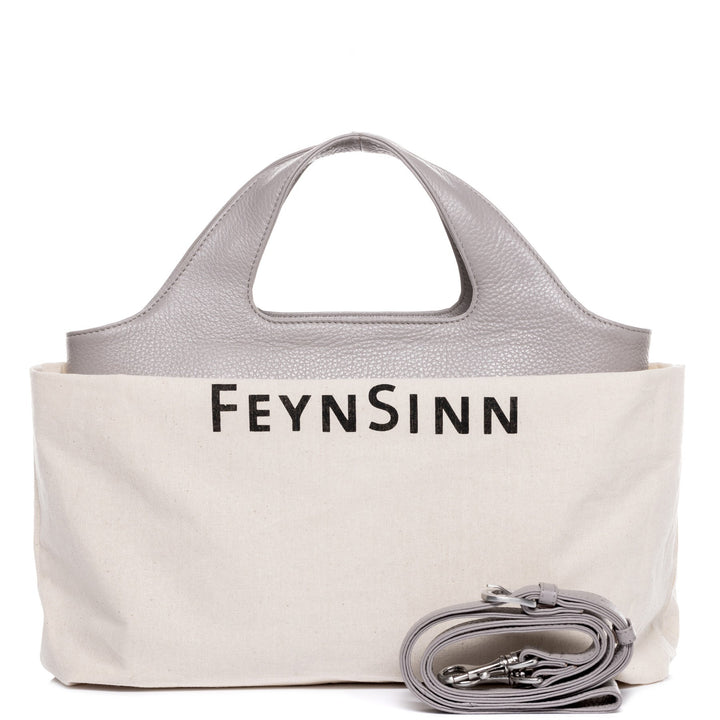 FEYNSINN Handbag Leather 5 Piece NEA Nappa Leather BERLIN Add On Black Grey Brown