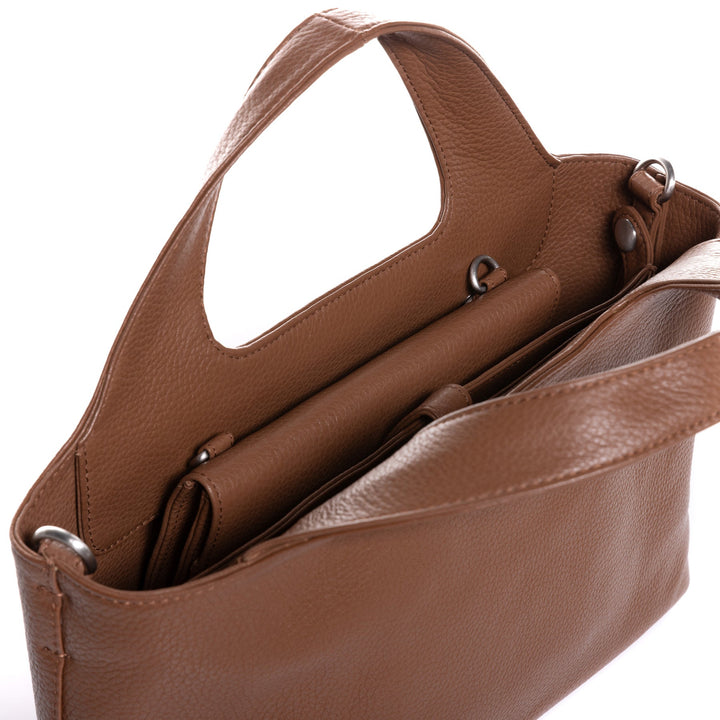 FEYNSINN Handbag Leather 5 Piece NEA Nappa Leather BERLIN Add On Black Grey Brown