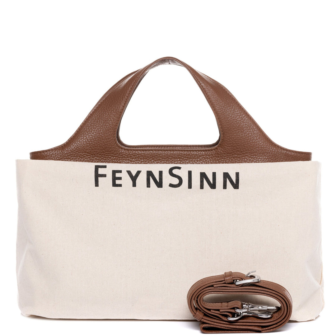 FEYNSINN Handbag Leather 5 Piece NEA Nappa Leather BERLIN Add On Black Grey Brown