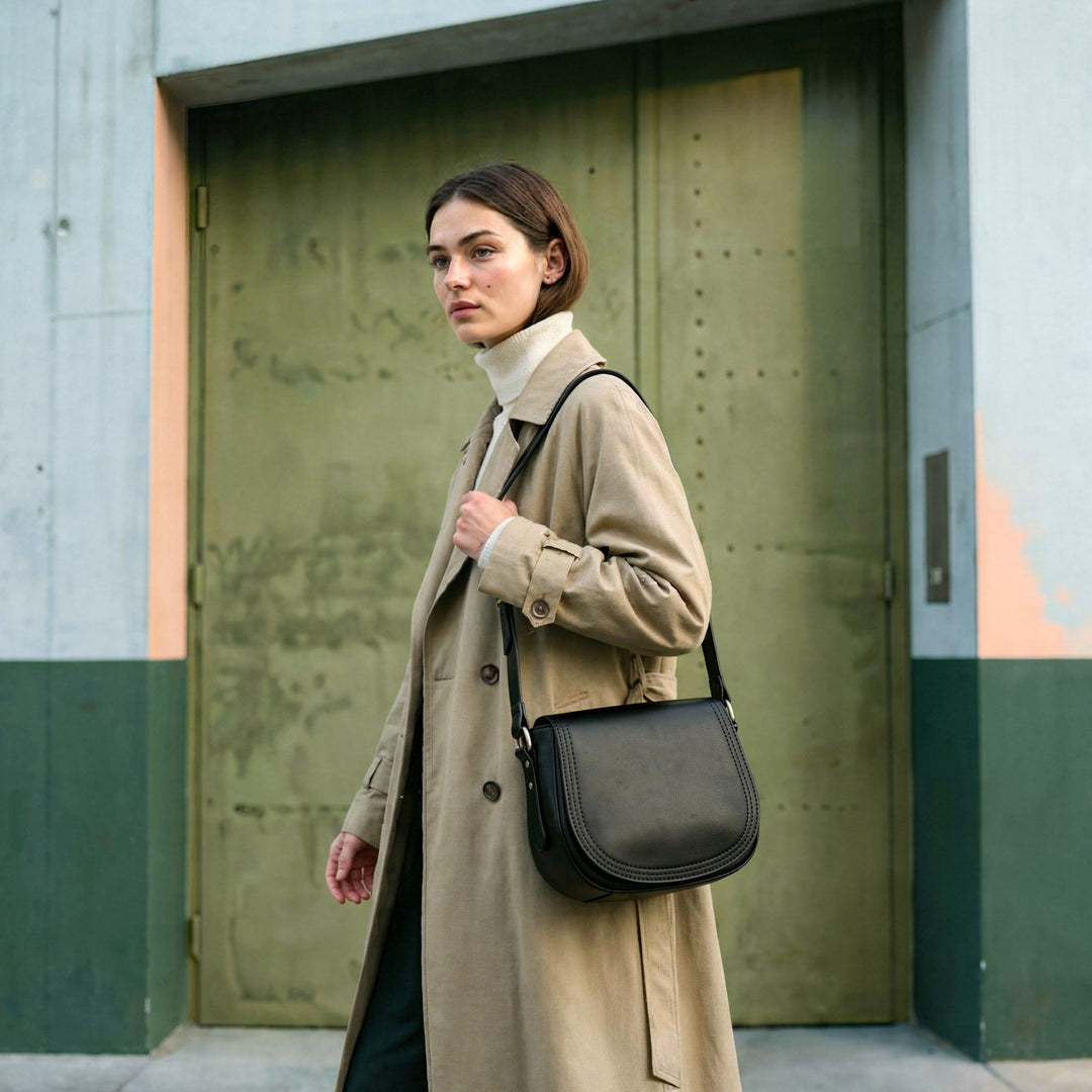Olive | Leather Crossbody Bag
