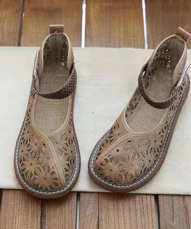 Faux Leather Khaki Water Sandals Buckle Strap Best Sandals for Hiking