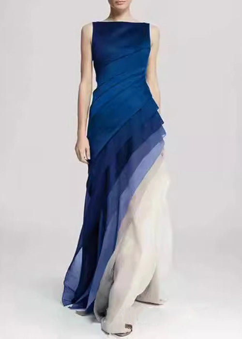 Black High Waist Tulle Patchwork Dress
