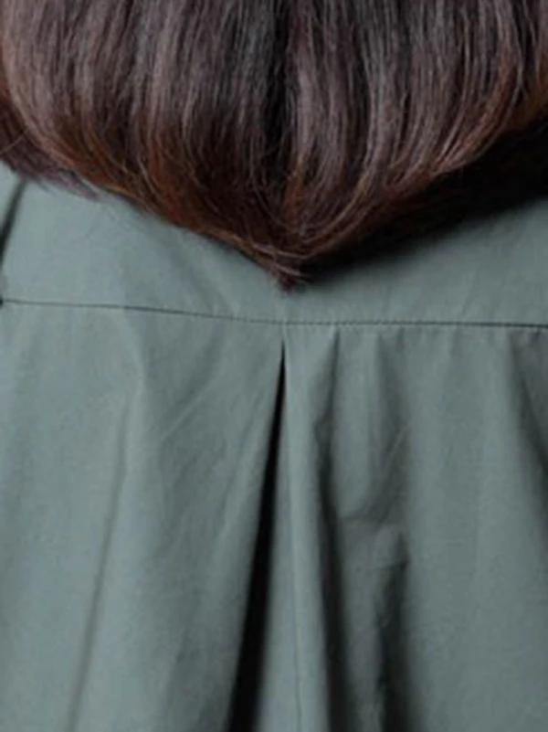 Green Cotton Halter Tunic Dress