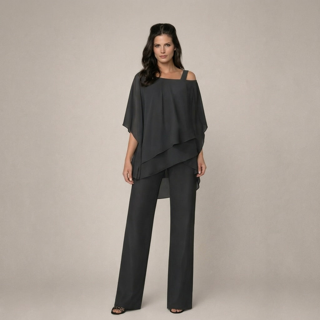 Tessie | Elegant Set with Layered Blouse