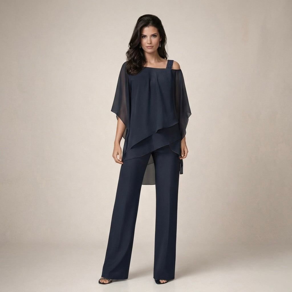 Tessie | Elegant Set with Layered Blouse