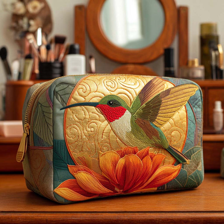 Quilted beauty case with golden pattern NCU0NT10162