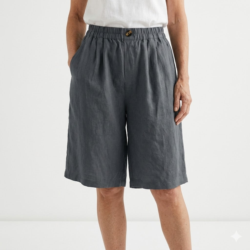 Wandeline | Natural Elastic Waist Loose Shorts