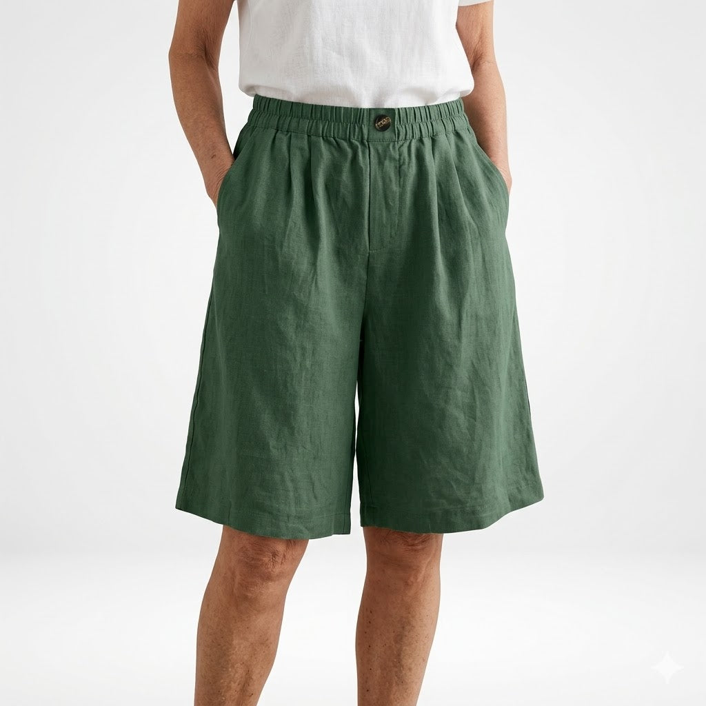 Wandeline | Natural Elastic Waist Loose Shorts