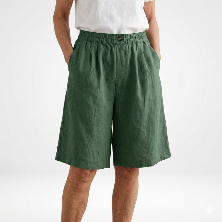 Wandeline | Natural Elastic Waist Loose Shorts